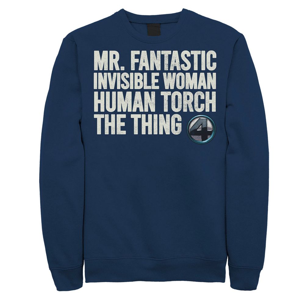 Men's Marvel Fantastic Four Team Name Stack Sweatshirt