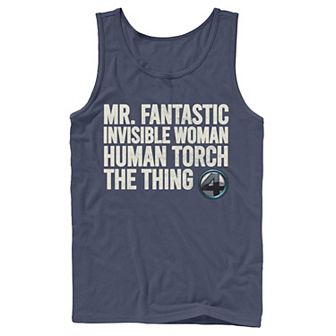 Men's Marvel Fantastic Four Team Name Stack Tank Top