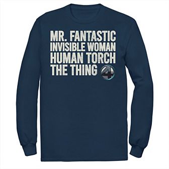 Men's Marvel Fantastic Four Team Name Stack Tee