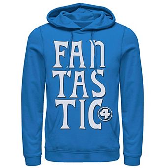 Men's Marvel Fantastic Four Triple Stacked Text Hoodie