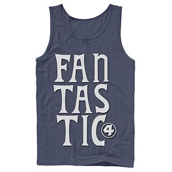 Men's Marvel Fantastic Four Triple Stacked Text Tank Top