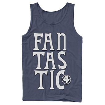 Men's Marvel Fantastic Four Triple Stacked Text Tank Top