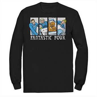 Men's Marvel Fantastic Four Group Shot Comic Themed Panels Tee
