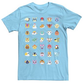 Men's Animal Crossing New Horizons Group Shot Character Faces Tee