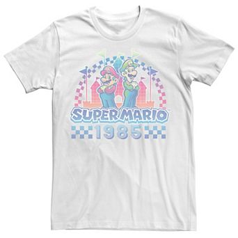 Men's Super Mario Luigi Retro Neon Duo 1985 Tee