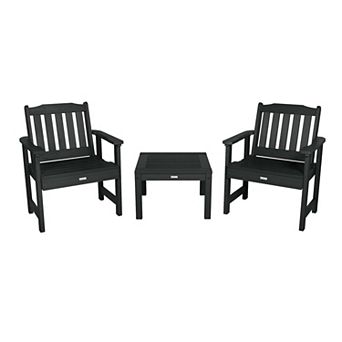 Highwood USA 2 pc Lehigh Garden Chair with Side Table Set