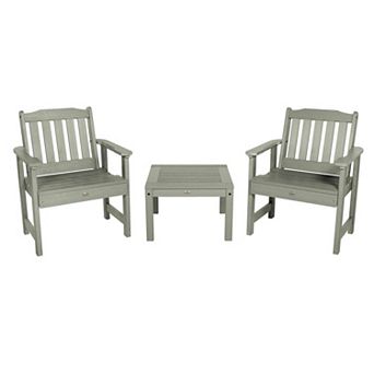 Highwood USA 2 pc Lehigh Garden Chair with Side Table Set