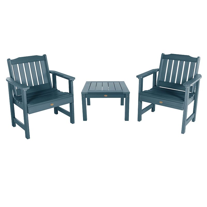 Highwood 2-piece Lehigh Garden Chair with Side Table Set, Blue