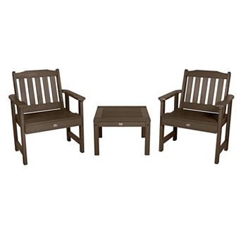 Highwood USA 2 pc Lehigh Garden Chair with Side Table Set