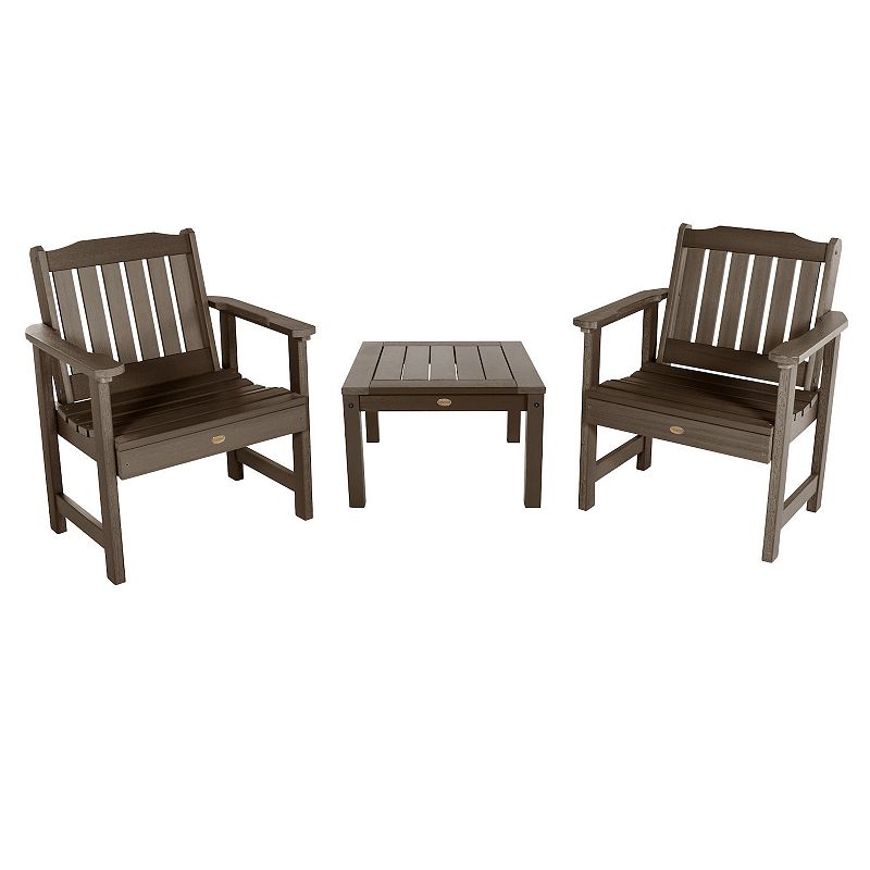 Highwood 2-piece Lehigh Garden Chair with Side Table Set, Brown