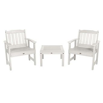 Highwood USA 2 pc Lehigh Garden Chair with Side Table Set