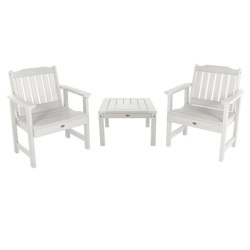 Highwood 2-piece Lehigh Garden Chair with Side Table Set, White