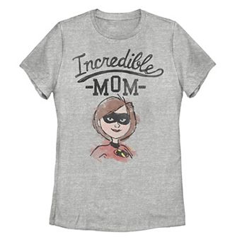 Juniors' Disney Pixar Incredibles 2 Super Mom Sketch Tee