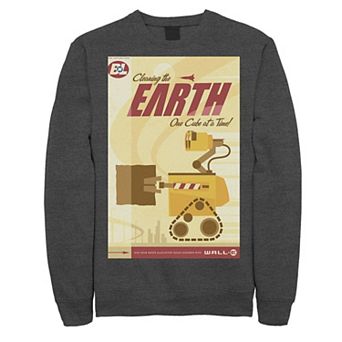 Juniors' Disney / Pixar Wall-E "Cleaning The Earth One Cube At A Time" Fleece Sweatshirt