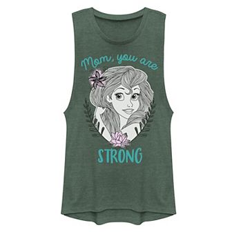 Juniors' Disney Little Mermaid Ariel Strong Mother's Day Muscle Tank Top