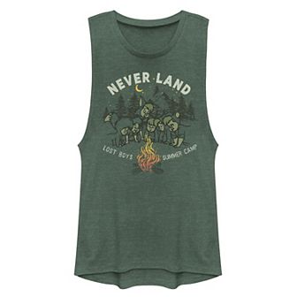 Juniors' Disney Peter Pan Lost Boys Summer Camp Portrait Muscle Tank Top