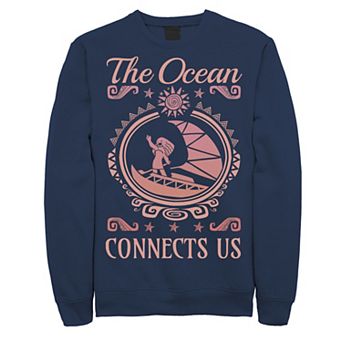 Juniors' Disney Moana "The Ocean Connects Us" Coral Fleece Sweatshirt
