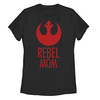 Juniors' Star Wars Rebel Mom Rebel Logo Tee