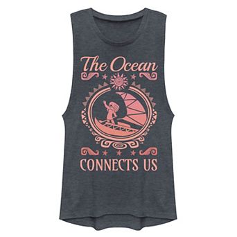 Disney's Moana Juniors' "The Ocean Connects Us" Coral Muscle Tank Top