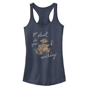 Disney / Pixar's WALL-E Juniors' Go Planet It's Your Earthday Tank Top