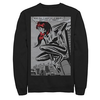 Men's Marvel Black Widow Classic Retro Panel Art Sweatshirt