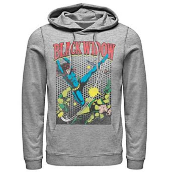Men's Marvel Black Widow Classic Retro Comic Swing Hoodie