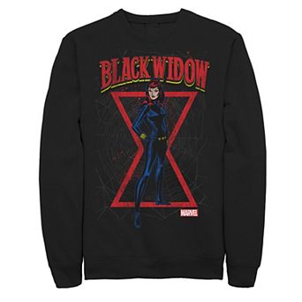 Men's Marvel Black Widow Classic Retro Comic Stance Sweatshirt