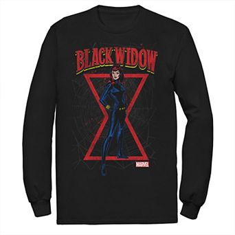 Men's Marvel Black Widow Classic Retro Comic Stance Tee