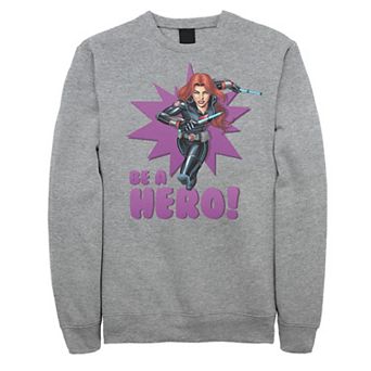 Men's Marvel Black Widow Avengers Assemble BE A HERO! Sweatshirt