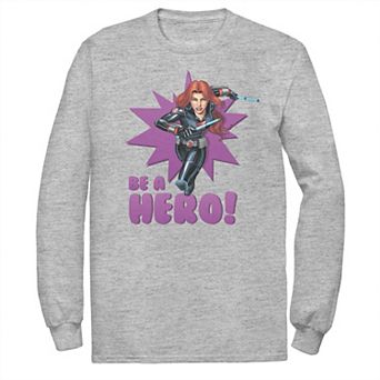 Men's Marvel Black Widow Avengers Assemble BE A HERO! Tee