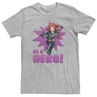 Men's Marvel Black Widow Avengers Assemble BE A HERO! Tee