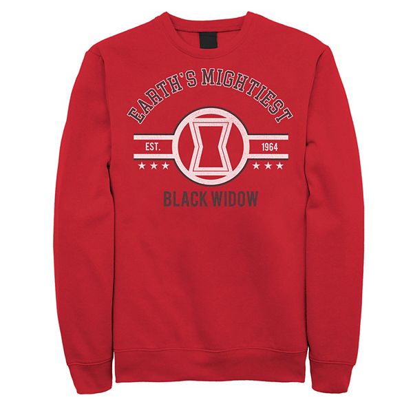 Men s Marvel Avengers Earth s Mightiest Black Widow Logo Sweatshirt