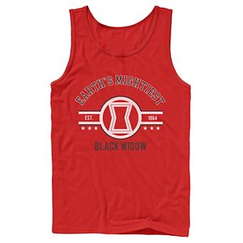 Men's Marvel Avengers Earth's Mightiest Black Widow Logo Tank Top