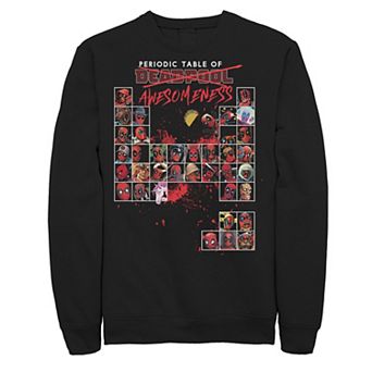 Men's Marvel Deadpool Periodic Table Of Awesomeness Sweatshirt