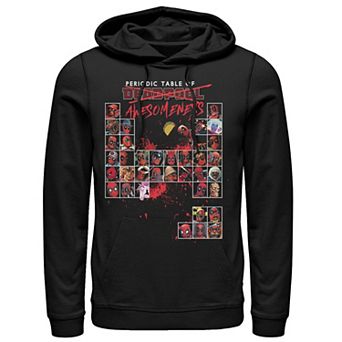 Men's Marvel Deadpool Periodic Table Of Awesomeness Hoodie