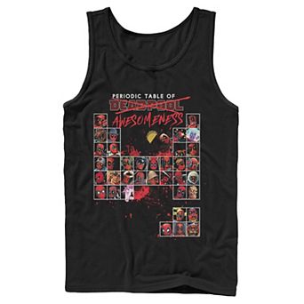 Men's Marvel Deadpool Periodic Table Of Awesomeness Tank Top