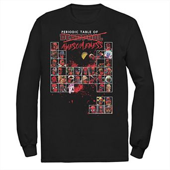 Men's Marvel Deadpool Periodic Table Of Awesomeness Tee