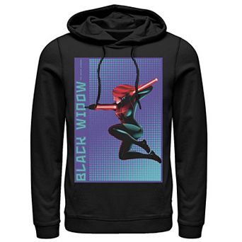 Men's Marvel Black Widow Halftone Pop Art Poster Hoodie
