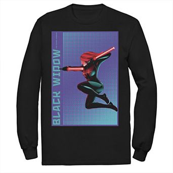 Men's Marvel Black Widow Halftone Pop Art Poster Tee