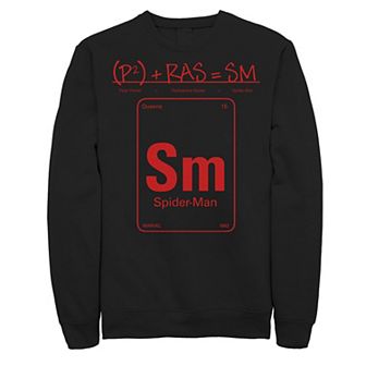 Men's Marvel Spider-Man Periodic Equation Poster Sweatshirt