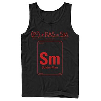 Men's Marvel Spider-Man Periodic Equation Poster Tank Top