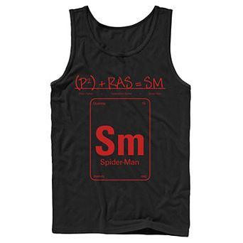 Men's Marvel Spider-Man Periodic Equation Poster Tank Top
