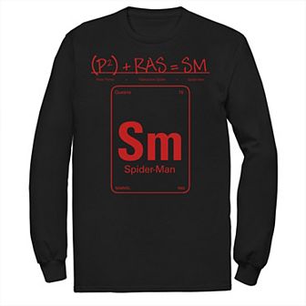 Men's Marvel Spider-Man Periodic Equation Poster Tee