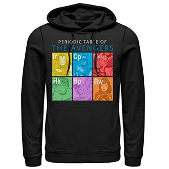 Men's Marvel The Avengers Periodic Table Box Up Hoodie