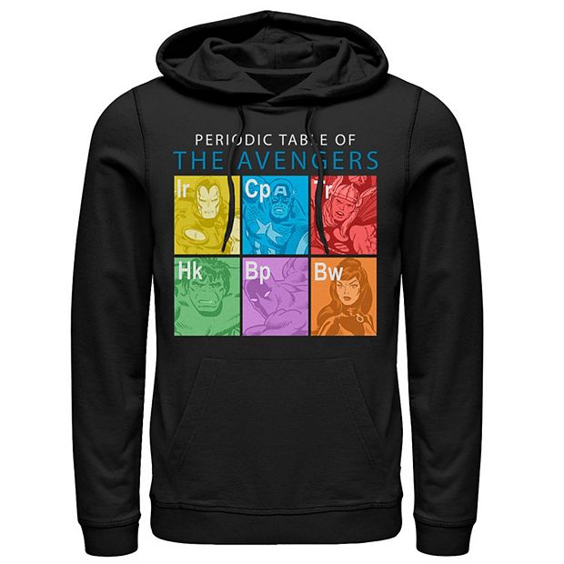 Men s Marvel The Avengers Periodic Table Box Up Hoodie