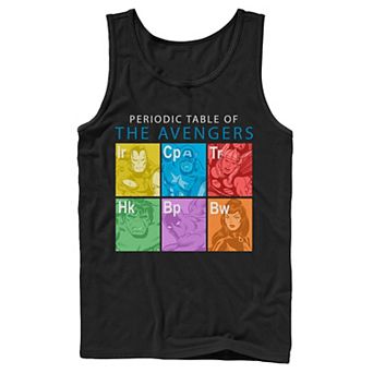 Men's Marvel The Avengers Periodic Table Box Up Tank Top