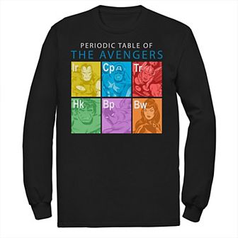 Men's Marvel The Avengers Periodic Table Box Up Tee