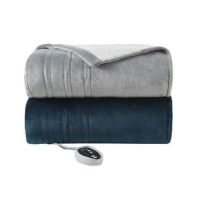 Cuddl Duds Heated Plush to Sherpa Blanket