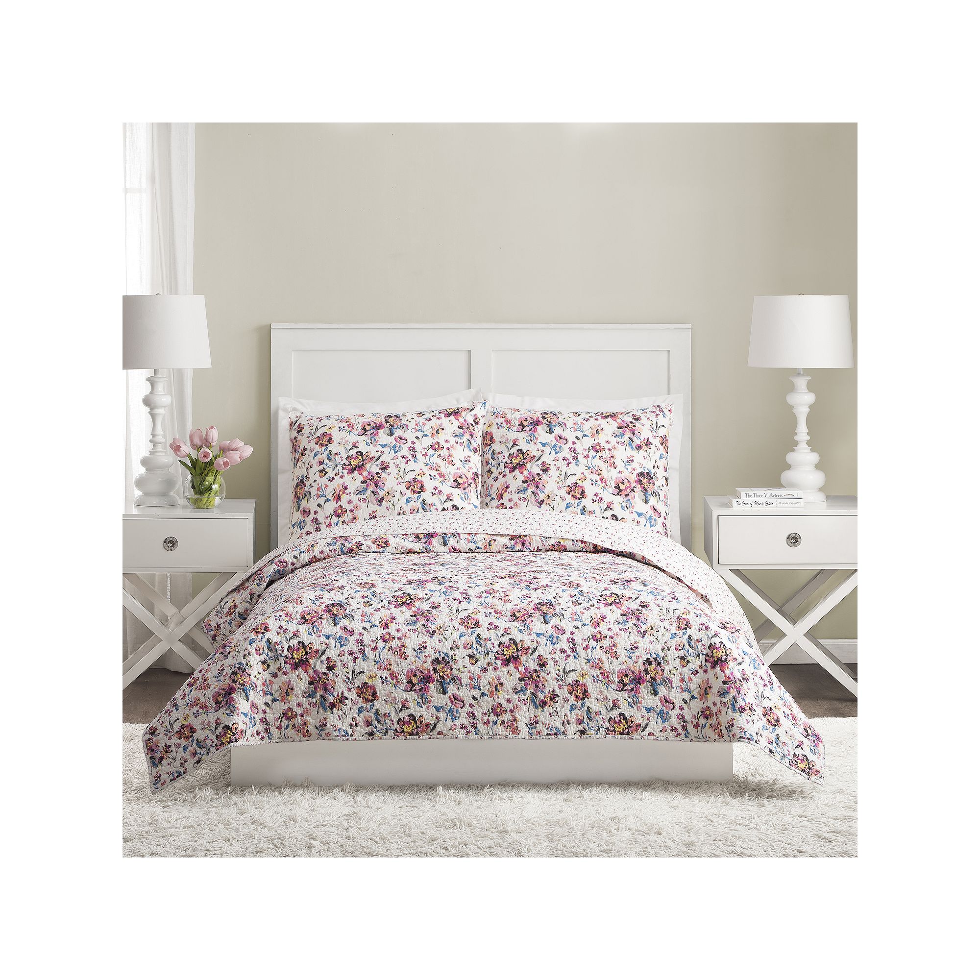 Vera Bradley Indiana Rose Quilt or Shams, Pink