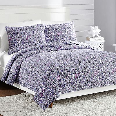 Lauren Conrad Quilt online and Sham Queen/Full purple